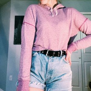 Purple crop top sweater